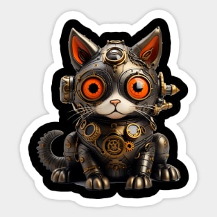 Cat Halloween Steampunk for Cat Lover Sticker